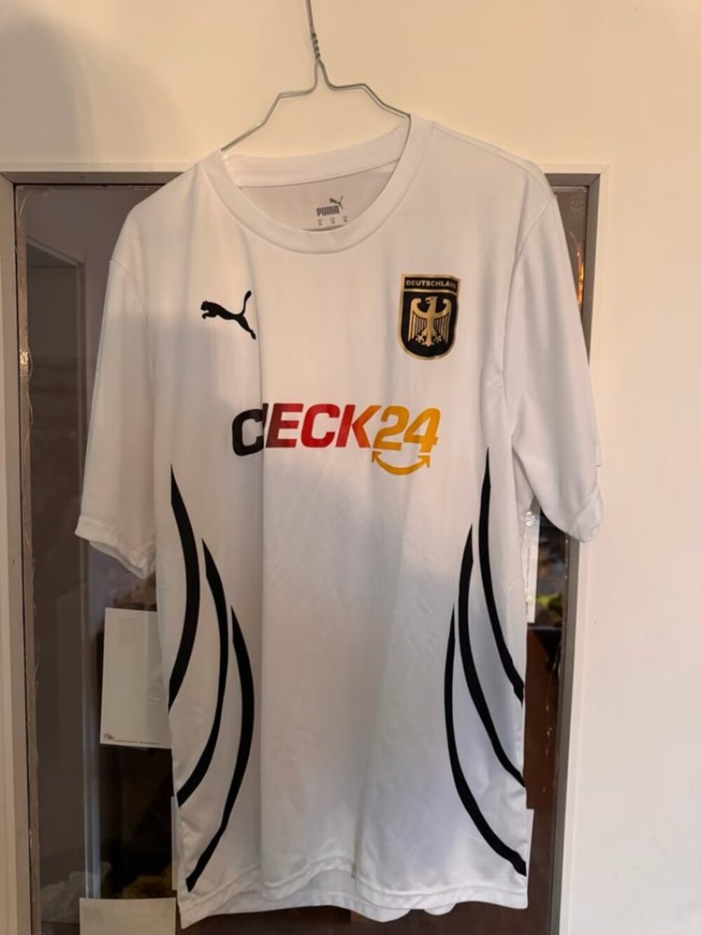 Puma Germany CHECK24 Fan Jersey — White, Size XL